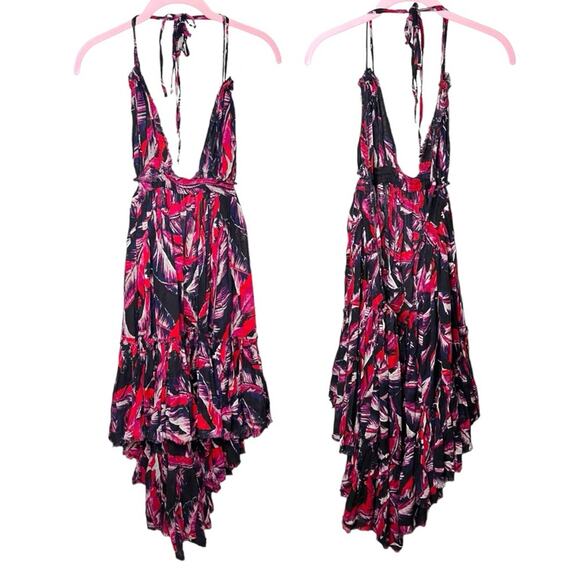 Free People 100 Degree Printed Floral Mini Dress Size Large - Picture 1 of 2
